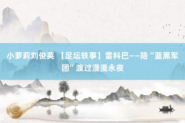 小萝莉刘俊英 【足坛轶事】雷科巴——陪“蓝黑军团”渡过漫漫永夜