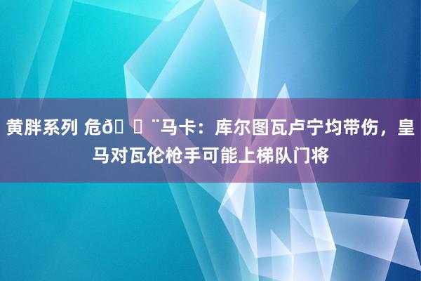 黄胖系列 危🚨马卡：库尔图瓦卢宁均带伤，皇马对瓦伦枪手可能上梯队门将