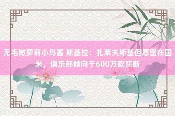 无毛嫩萝莉小鸟酱 斯基拉：扎莱夫斯基但愿留在国米，俱乐部倾向于600万欧买断